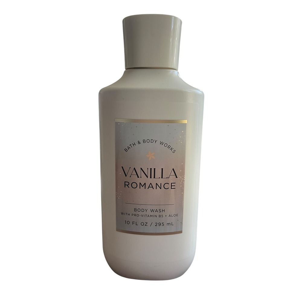 Bath & Body Works Vanilla Romance‎ Body Wash Pro-Vitamin B5 + Aloe 10 fl oz NWT